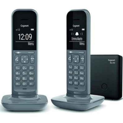 Teléfono Inalámbrico Gigaset CL390/ Pack DUO - Gris