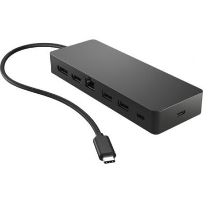 Docking USB Tipo-C HP - Conexiones: 1xUSB Tipo-C, 2xUSB, 1xHDMI 4K, 1xDisplayPort, 1xRJ45