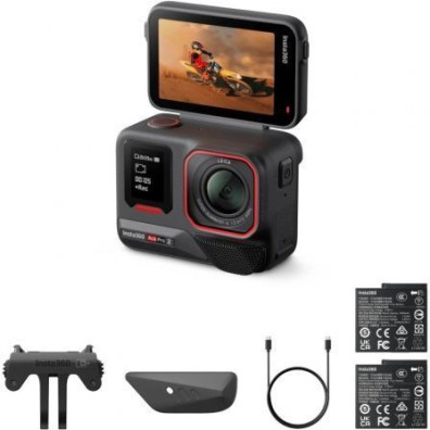 Cámara Digital Deportiva Insta360 Ace Pro 2 - Pack con 2 Baterías - Resolución 8K - Ángulo de visión 180º