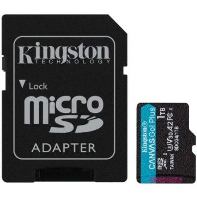 Tarjeta de Memoria Kingston 1TB microSD XC CANVAS Go! Plus con Adaptador - Clase 10