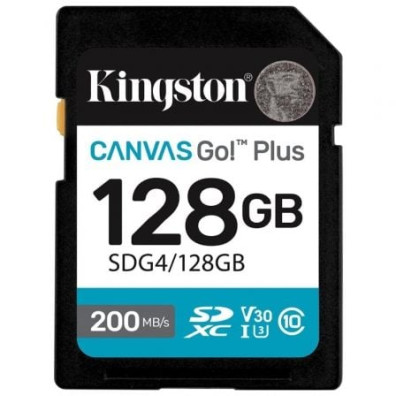 Tarjeta de Memoria Kingston CANVAS Go! Plus 128GB SD XC/ Clase 10