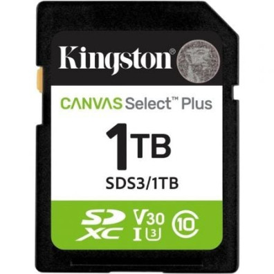 SECURE DIGITAL HC 1 TB CANVAS SELECT PLUS GEN3 CLASE10 KINGSTON - 150MBs
