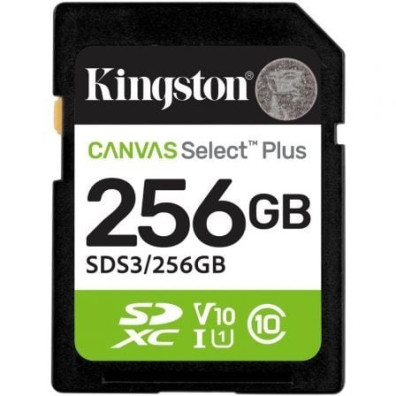 Tarjeta de Memoria Kingston CANVAS Select Plus 256GB SD XC/ Clase 10