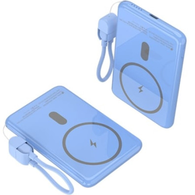 Powerbank Leotec LEPOWW20W5B Azul 5000mAh Wireless 20W