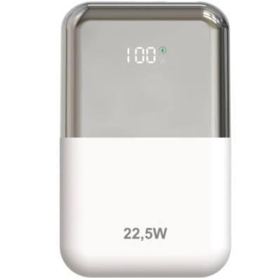 Powerbank 10000mAh Blanco y Plata Leotec LEPOW22W10WS/ 22.5W