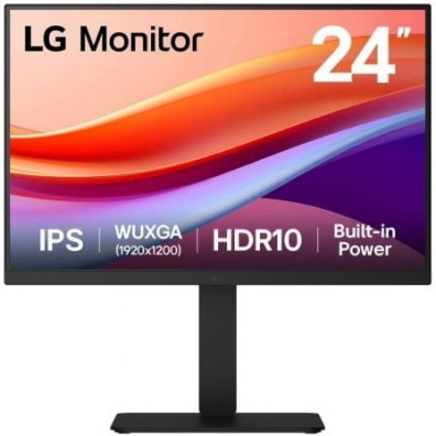 Monitor Profesional LG 24BA55W-B 24" WUXGA Multimedia Regulable en altura