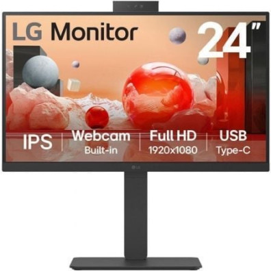 Monitor Profesional LG 24BA850-B 23.8" Full HD con Webcam y Multimedia