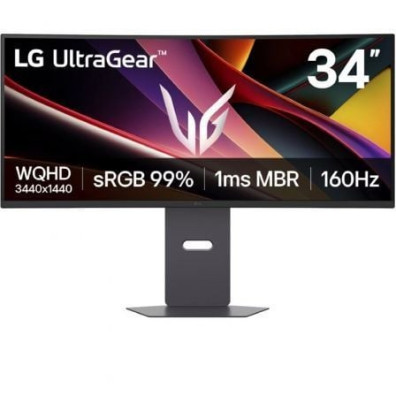 Monitor Gaming Curvo Ultrapanorámico LG UltraGear 34G600A-B 34" WQHD Multimedia 5ms 160Hz VA Regulable en Altura