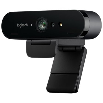 Webcam Logitech Brío 4K con Enfoque Automático para Videoconferencia