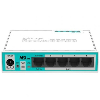 Router Mikrotik Hex Lite RB750R2 - 5 Puertos RJ45 10/100 - Conectividad MikroTik