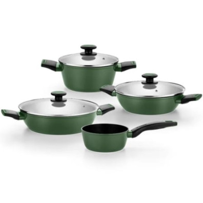 Pack Batería de Cocina Monix Forest M509900 - Acero Inoxidable con Cazo y Cacerolas