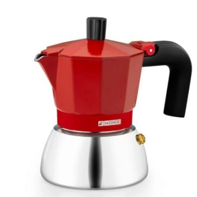 Cafetera Monix Induction Inox Italiana 6 Tazas