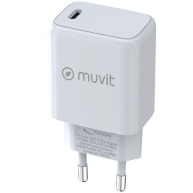 Cargador de Pared Tipo-C MUVIT FOR CHANGE MCACC0014 - Accesorio SmartPhones