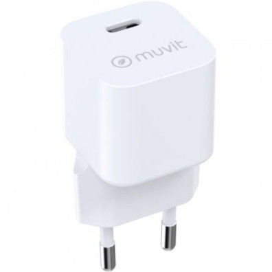 Cargador de Pared Muvit For Change con USB Tipo-C