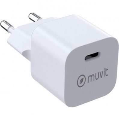 Cargador de Pared Muvit For Change Tipo-C MCACC0048/ 1xUSB