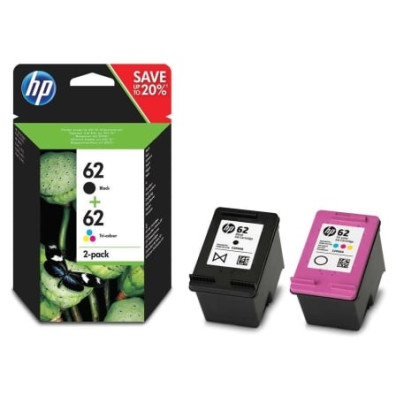 Cartucho de Tinta HP nº62 Multipack Original - Negro