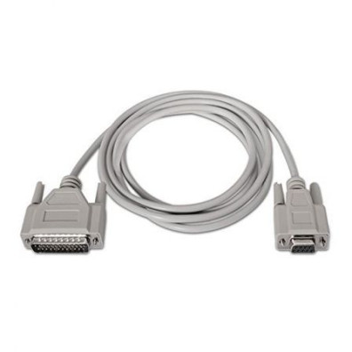 Cable Serie NULL Modem Nanocable 10.14.0802/ DB9 Hembra - DB25 Macho/ 1.8m - Beige