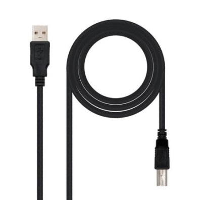 Cable USB 2.0 Impresora Nanocable 10.01.0105-BK/ USB Tipo-B Macho - USB Macho/ 4.5m