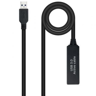 Cable Alargador USB 3.0 Amplificador Nanocable 10m - USB Macho a USB Hembra