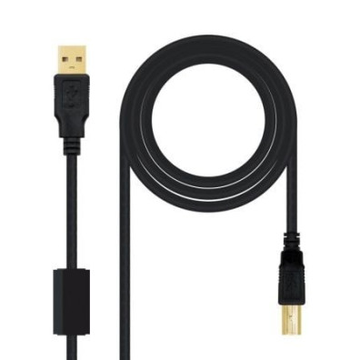 Cable USB 2.0 Nanocable Impresora 5m - USB Tipo-B Macho a Macho