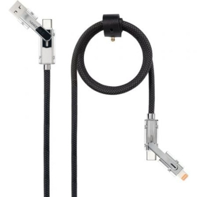Cable USB Tipo C Nanocable - USB Tipo C Macho a USB Macho y Lightning Macho - 2m - 27W - 480Mbps