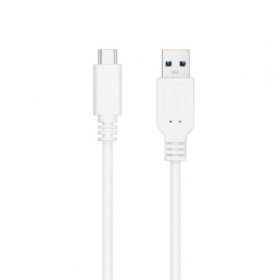 Cable USB Tipo-C 3.1 Nanocable 10.01.4001-W - USB Tipo-C Macho a USB Macho 10Gbps 1m