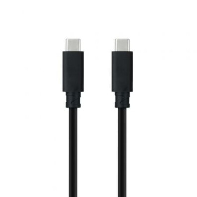 Cable USB 3.1 Tipo-C Nanocable 10.01.4101-L150/ USB Tipo-C Macho - USB Tipo-C Macho/ Hasta 100W/ 10Gbps/ 1.5m