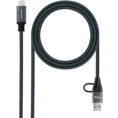 Cable USB Tipo-C 3.2 Nanocable NANO CABLE 3m Macho a Macho - Hasta 100W/20Gbps