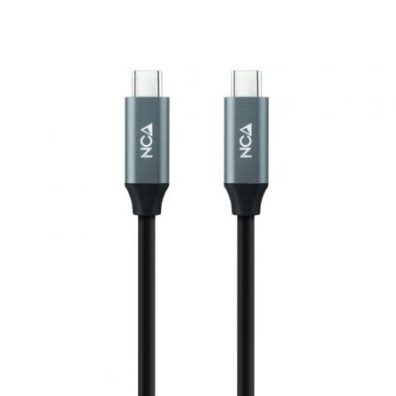 Tipo-C Macho a Tipo-C Macho - Cable USB 3.2 Nanocable | Hasta 100W, 20Gbps, 2m