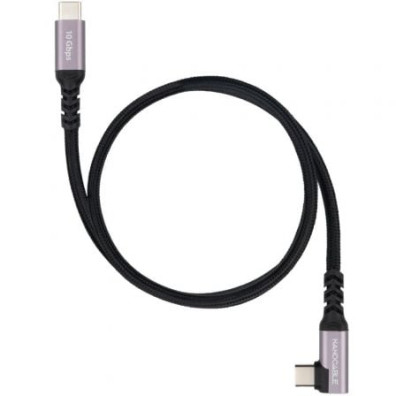 Cable USB Tipo-C Acodado Nanocable - 3m / USB-C Macho a USB-C Macho / Hasta 100W / 10Gbps