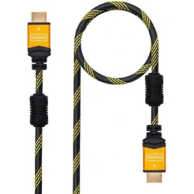 CABLE HDMI V2.0 4K NEGRO 1.5M NANOCABLE - Naranja