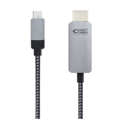 Cable Conversor Nanocable USB Tipo-C Macho a HDMI Macho 3m - Modelo 10.15.5103 - Negro
