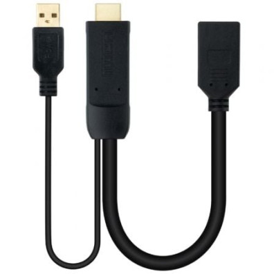 Cable Conversor HDMI a DisplayPort Nanocable - Macho HDMI a Hembra DisplayPort, 20cm