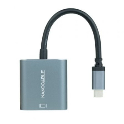 Cable Conversor Nanocable 10.16.4103-G/ USB Tipo-C Macho - DVI-D (24+1) Hembra/ 15cm