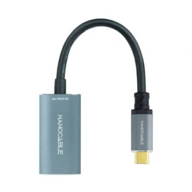 Conversor Nanocable USB Tipo-C Macho a DisplayPort Hembra - 15cm