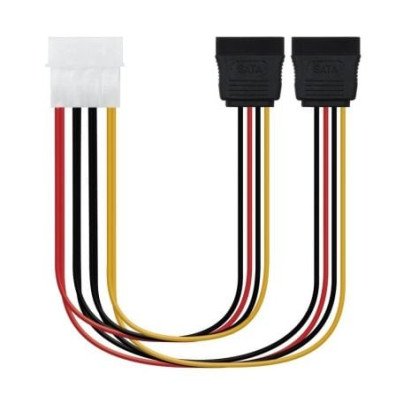 Cable Duplicador de Alimentación Nanocable Molex Macho - 2x SATA Hembra 10.19.0101