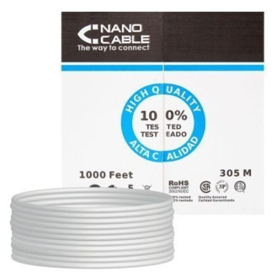 Bobina de Cable RJ45 UTP Cat.5e Nanocable 305m - Alta calidad y rendimiento