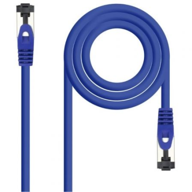Cable de Red Latiguillo SSTP CAT8.1 AZUL NANOCABLE 0.25M