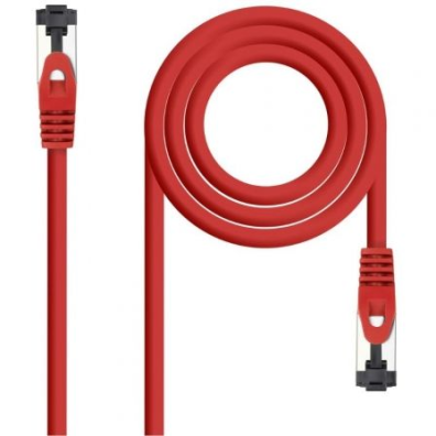 Cable de Red NANOCABLE CAT8.1 SSTP AWG26 Latiguillo, Rojo 0.25m