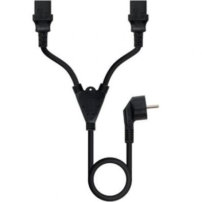 Cable de Alimentación Nanocable Schuko Macho - 2 x C13 Hembra/ 3m