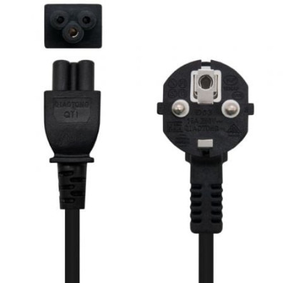 Cable de Alimentación Nanocable Trébol Schuko Macho - C5 Hembra/ 2m