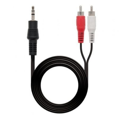 Cable Estéreo Nanocable 10.24.0305/ Jack 3.5 Macho - 2x RCA Macho/ 5m