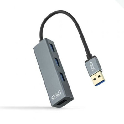 HUB 4 PUERTOS USB 3.0 10 CM NANOCABLE - Gris