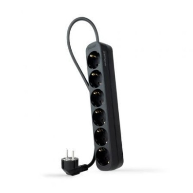 Regleta Nanocable 10.37.0006-NS-BK/ 6 Tomas de Corriente/ Cable 1.4m