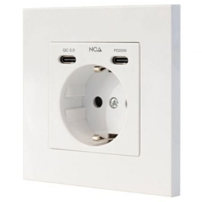 Roseta de Pared Schuko Nanocable