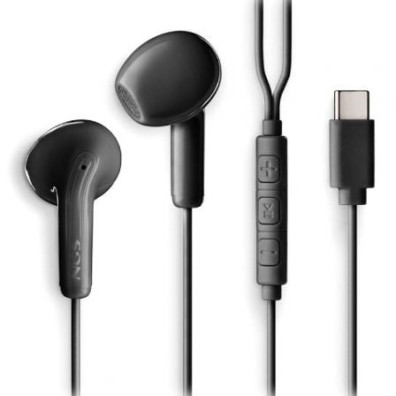 AURICULAR INTRAUDITIVO USB-C NGS CROSS GLIDE MICROFONO CABLE 1.2M COLOR NEGRO - Negros