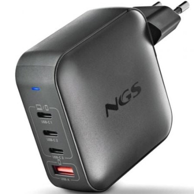Cargador de Portátil GaN NGS BUD 165W/ 165W/ Automático
