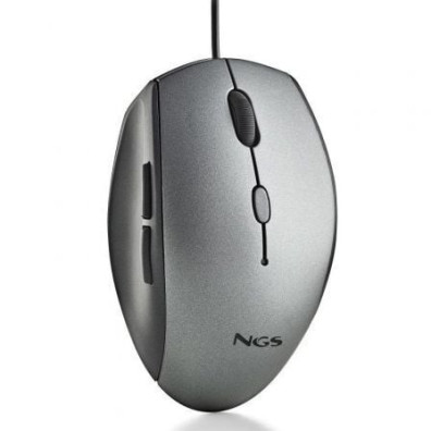 Ratón Ergonómico NGS Moth Gray - 1600 DPI