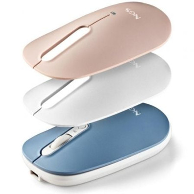 Ratón Inalámbrico Bluetooth NGS Shell-RB | Batería Recargable | 1600 DPI | Azul Blanco