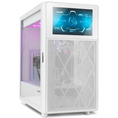 Caja Gaming NOX Hummer BIOS Blanca con Pantalla LCD de 8 pulgadas - Blanca